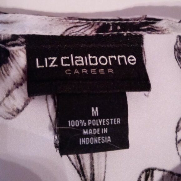 Liz Claiborne lightweight flowy blouse sz M - Picture 3 of 8